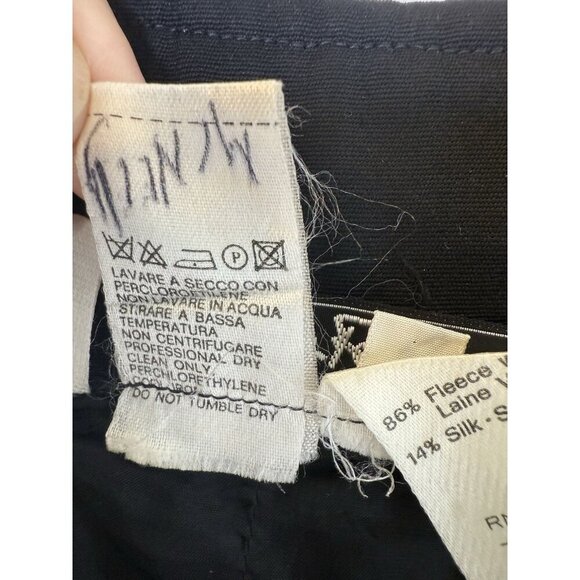 Salvatore Ferragamo Women’s High Waisted Fleece Wool Silk Pleated Dress Pants 10 - Picture 12 of 12